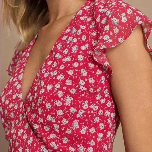 Melanie Floral Print Wrap Top - Picture 4 of 4